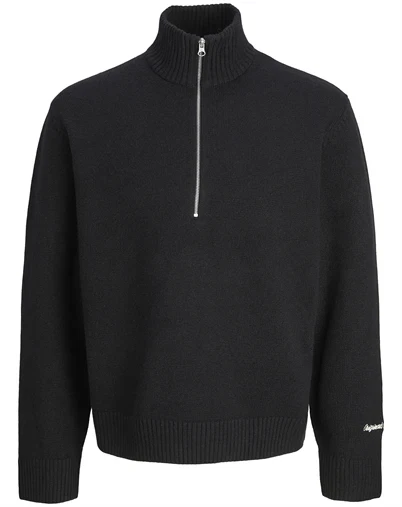 Jack & Jones - JORNorrebro Knit Half Zip - Black